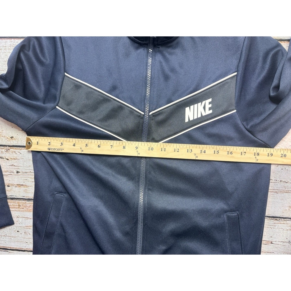 Vintage NIKE Blue Label Full-Zip Track Warm Up Jacket Navy Blue Size Small Logo - Picture 3 of 7